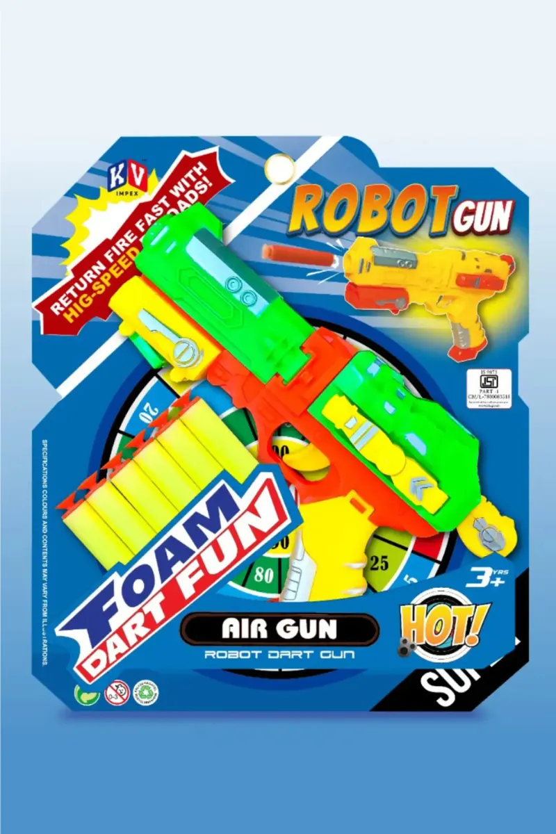 Robot Foam Dart Air Gun For Kids (Multicolor)