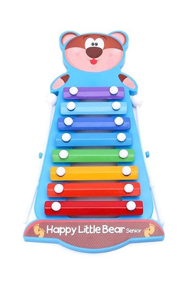 Ratna's Happy Little Bear Senior Xylophone For Kids (Blue)