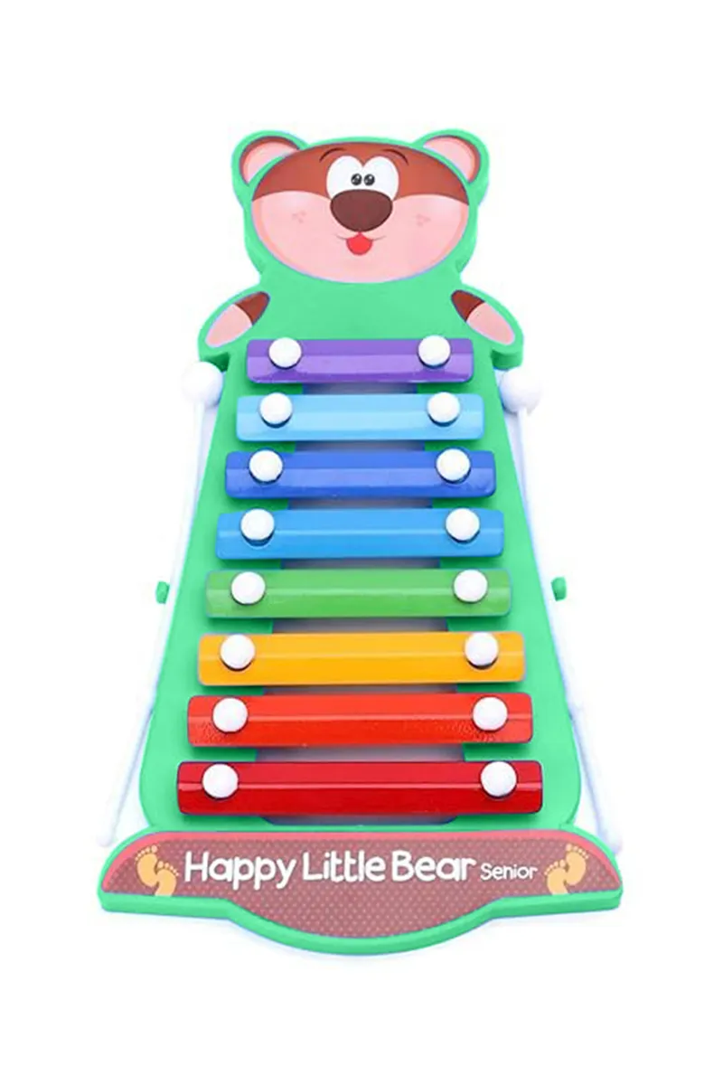 Ratna's Happy Little Bear Senior Xylophone For Kids (Light Green) 004868LIGGRE2
