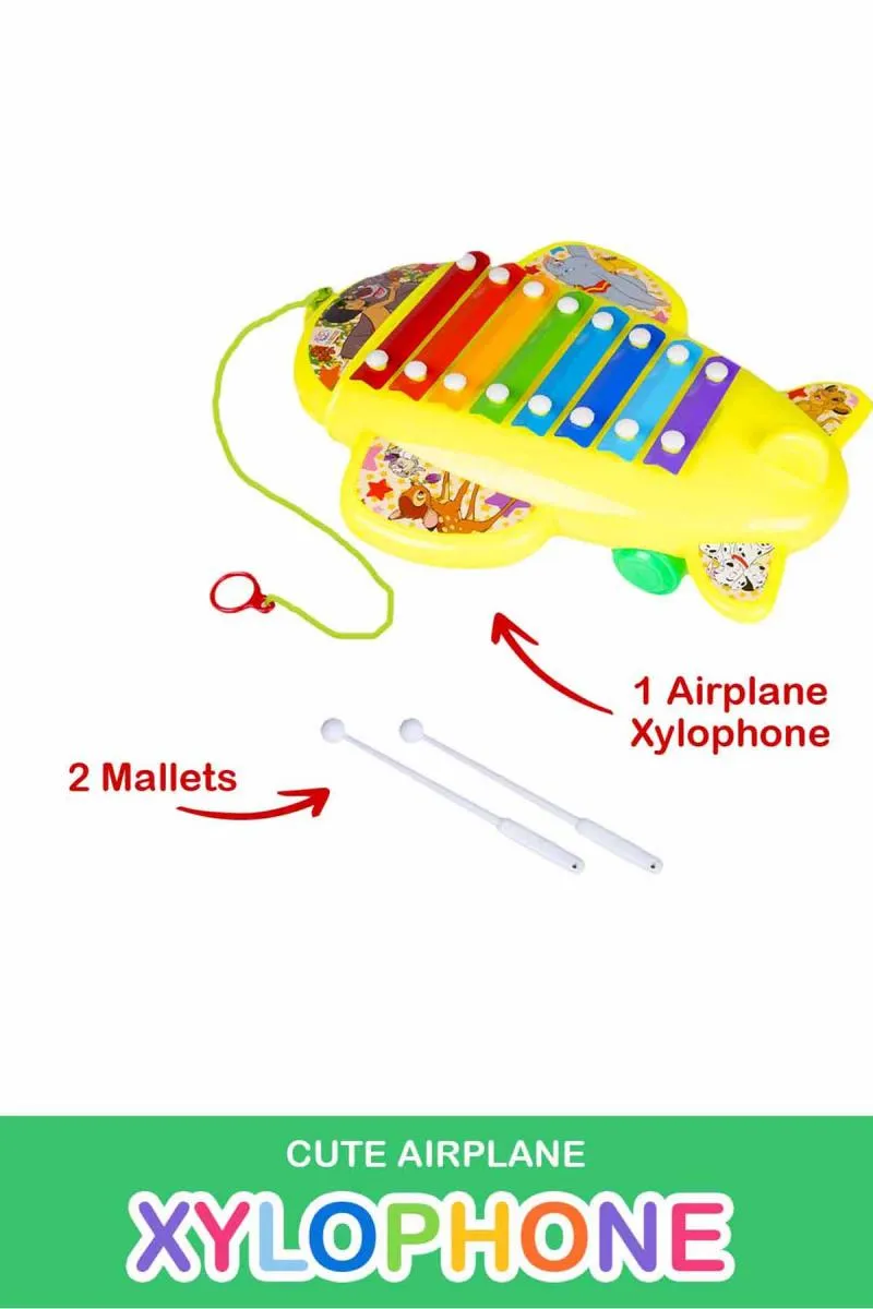 Ratna's Baby Cute Airplane Xylophone (Multicolor, Pack of 1)