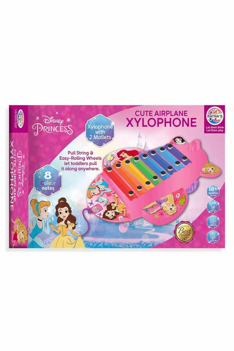 Ratna's Princess Cute Airplane Xylophone Toy For Kids - (Multicolor)
