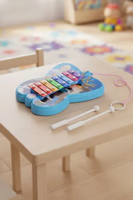 Ratna's Pull Along Xylophone Frozen Toy For Kids (Multicolor)