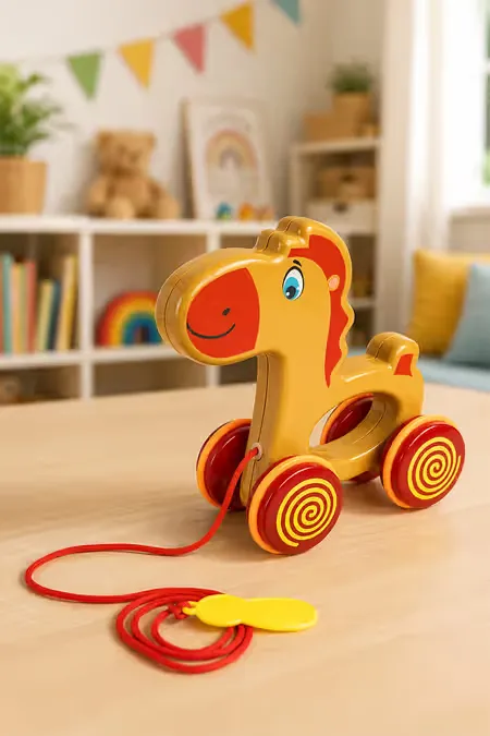 Ratna's Harry The Horse Pull Along Toy For Kids (Multicolor, Pack of 1)