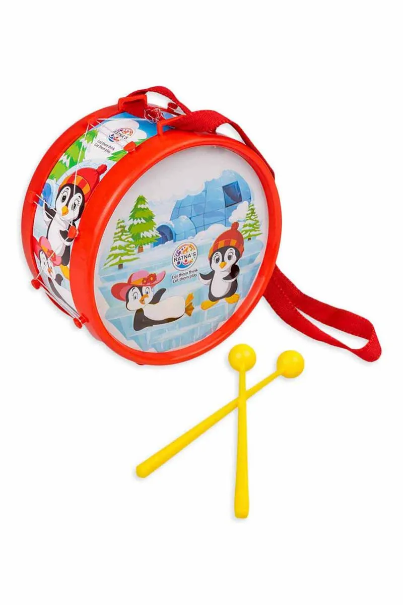 Ratna's Penguin Rhythm Musical Junior Drum for Kids (Multicolor)