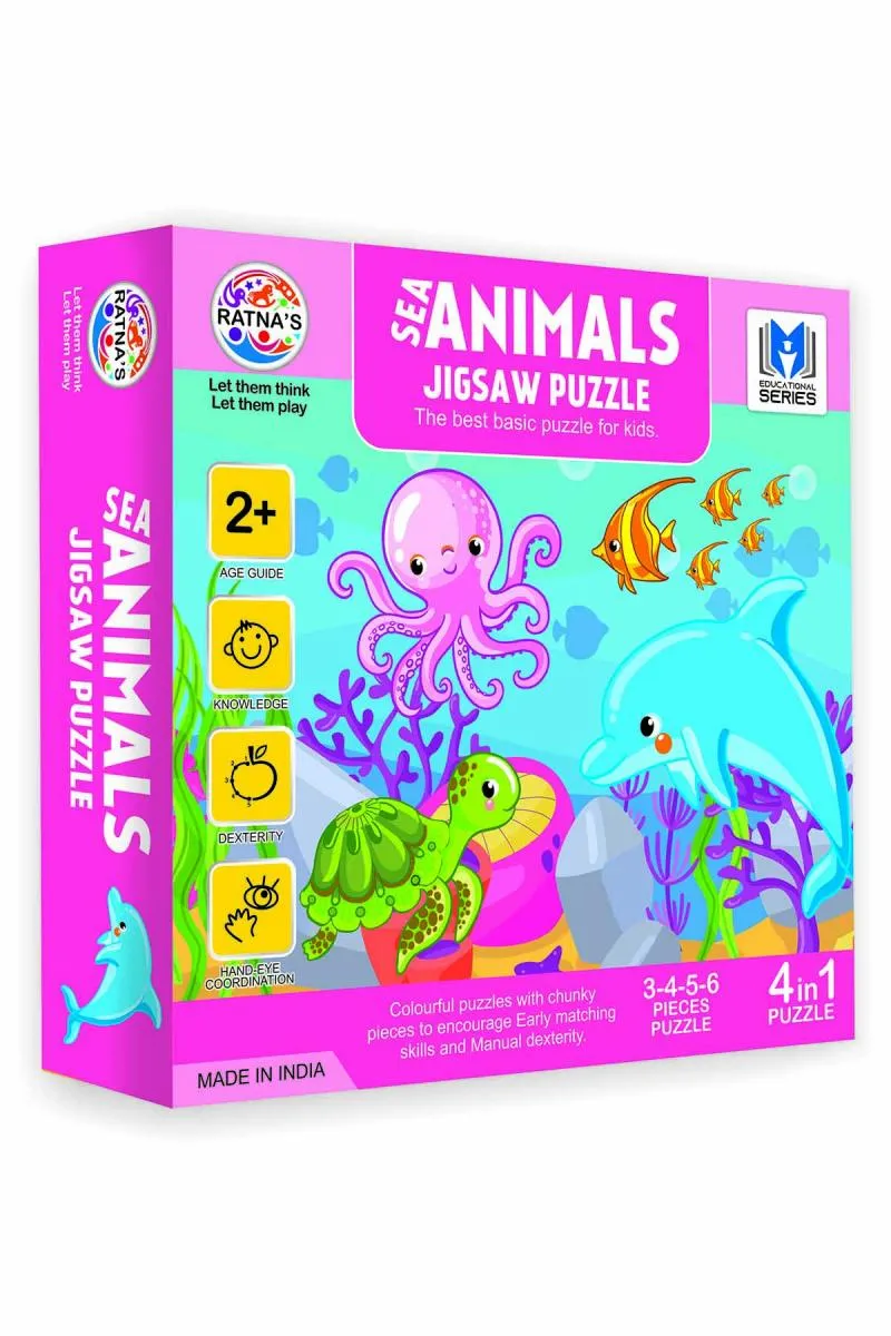 Baby Jigsaw Sea Animals Puzzles For Kids
