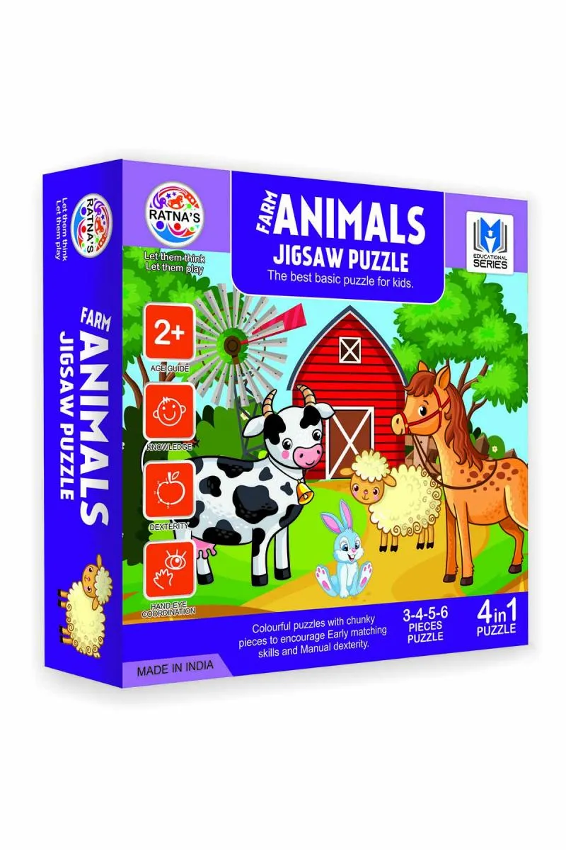 Baby Jigsaw Farm Animal Puzzles For Kids
