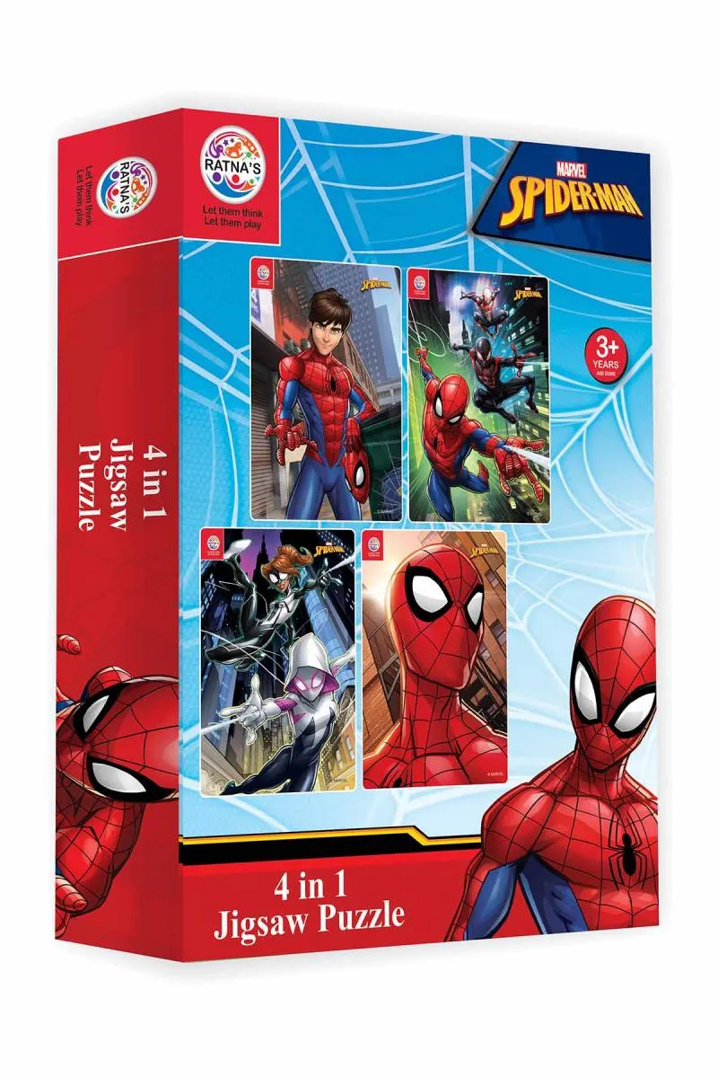 4 In 1 Spiderman Jigsaw Vertical Puzzles