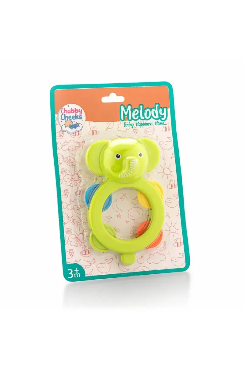 Sunny Chubby Cheeks Jumbo Melody Rattle Set For Kids (Green) - Pack of 1 004999GRE2
