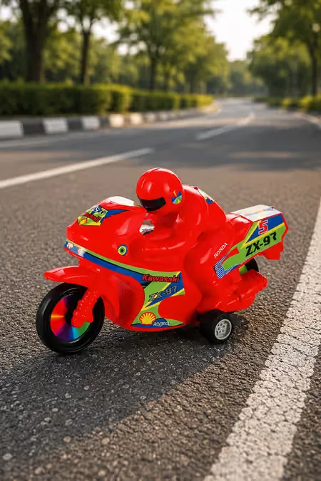 Kawasaki Pull-Back Bike Toy - Red 005006RED