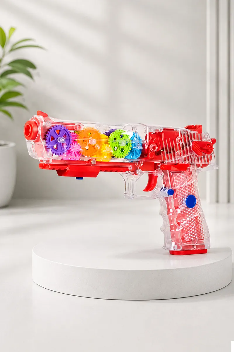Toyshine Concept Musical and 3D Lights Transparent Gun (Multicolor, Pack of 1) 005073MUL