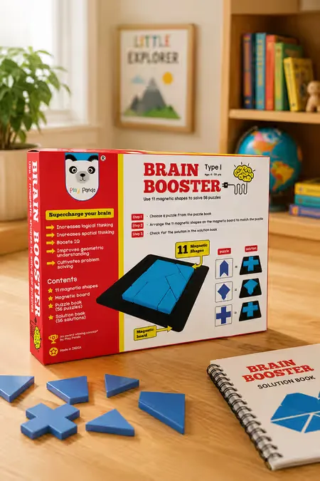 Brain Booster Puzzles with Magnetic Shapes
