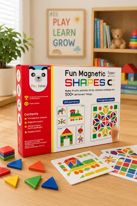 Fun Magnetic Shapes Pattern Making Set