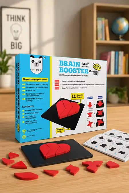 11 Magnetic Shapes 56 Magnetic Puzzles Brain Booster Game
