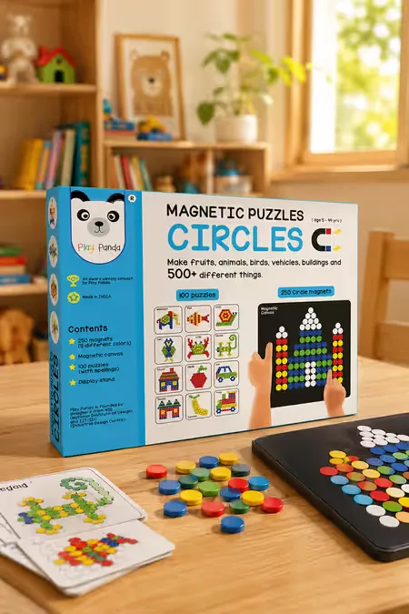 Circle Magnetic Puzzle Set  (250 Magnets & 100 Puzzles)