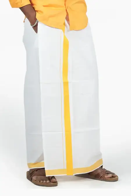 Cotton Velcro Dhoti for Men - 2 Mtr