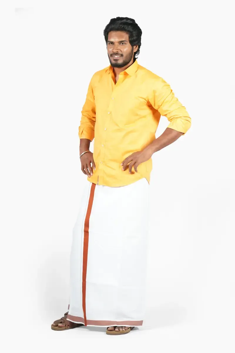 Men's Cotton Velcro Dhoti with Pocket