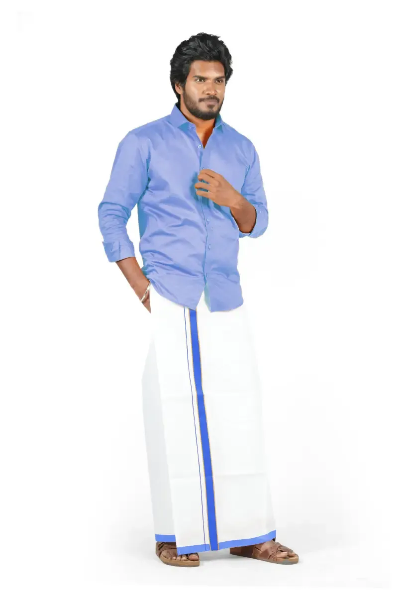Men's Cotton Velcro Dhoti with Pocket