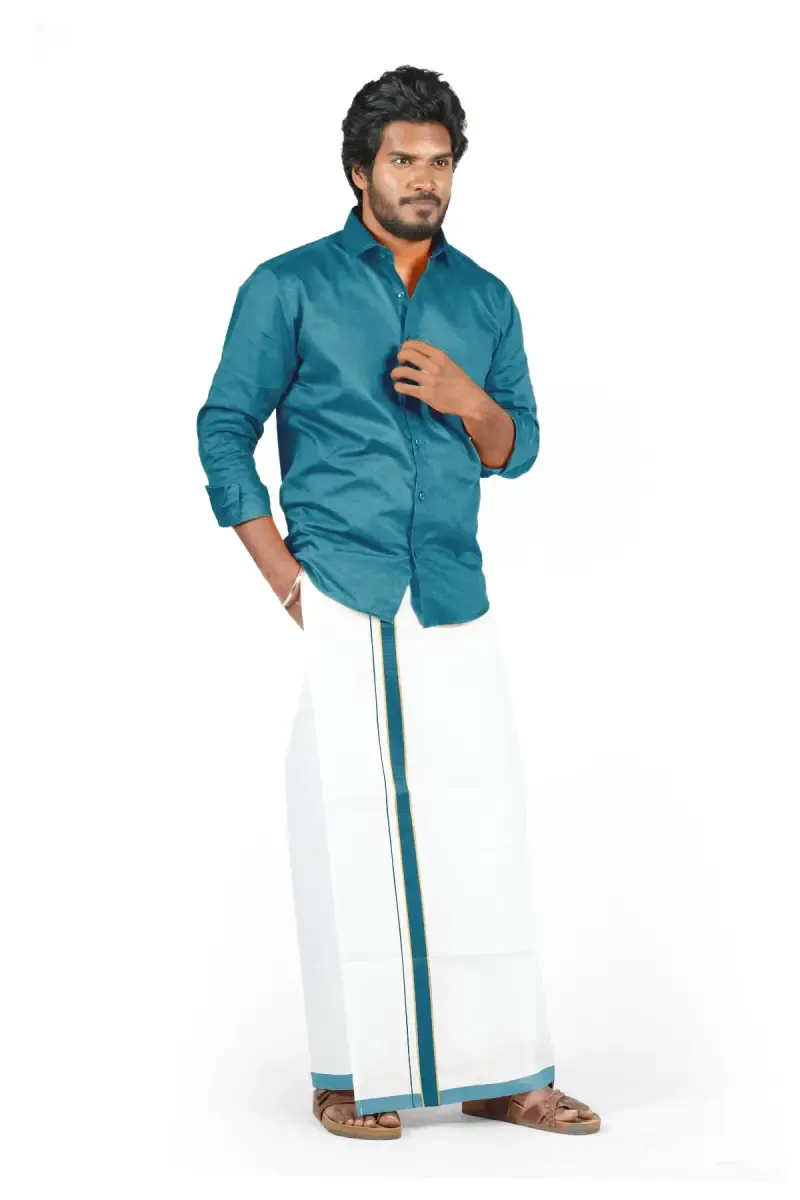 Men's Cotton Velcro Dhoti with Pocket