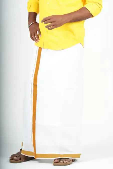 Cotton Velcro Dhoti for Men - 2 Mtr