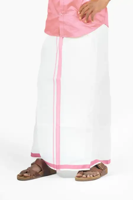 Cotton Velcro Dhoti for Men - 2 Mtr