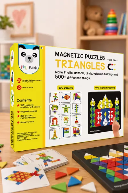 Triangle Magnetic Puzzles (400 Magnets & 200 Puzzles)