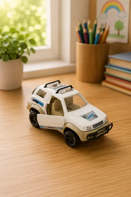 RAV 4 Pull Back Car Toy For Kids - White