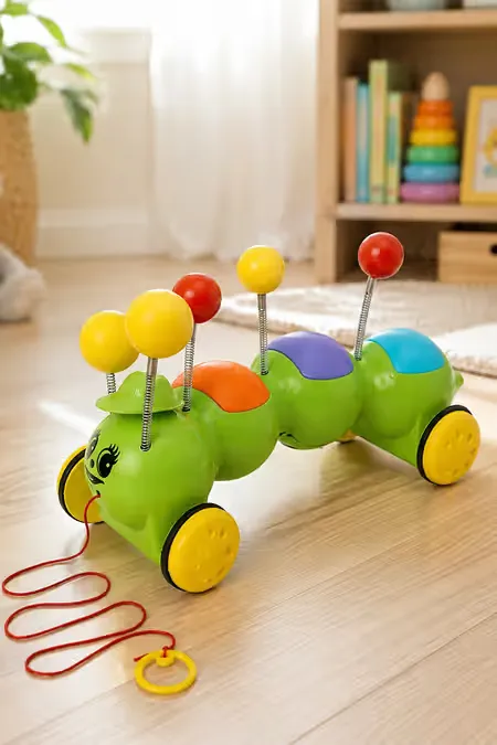 Toyzone Happy Caterpillar Pull Along Toy (Multicolor, Pack of 1)