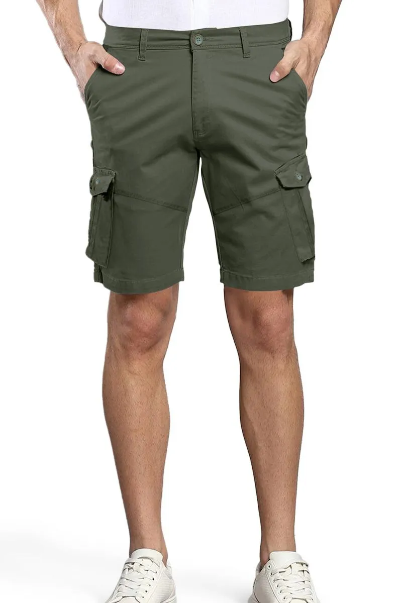 Cotton Cargo Shorts for Men 005903OLI38