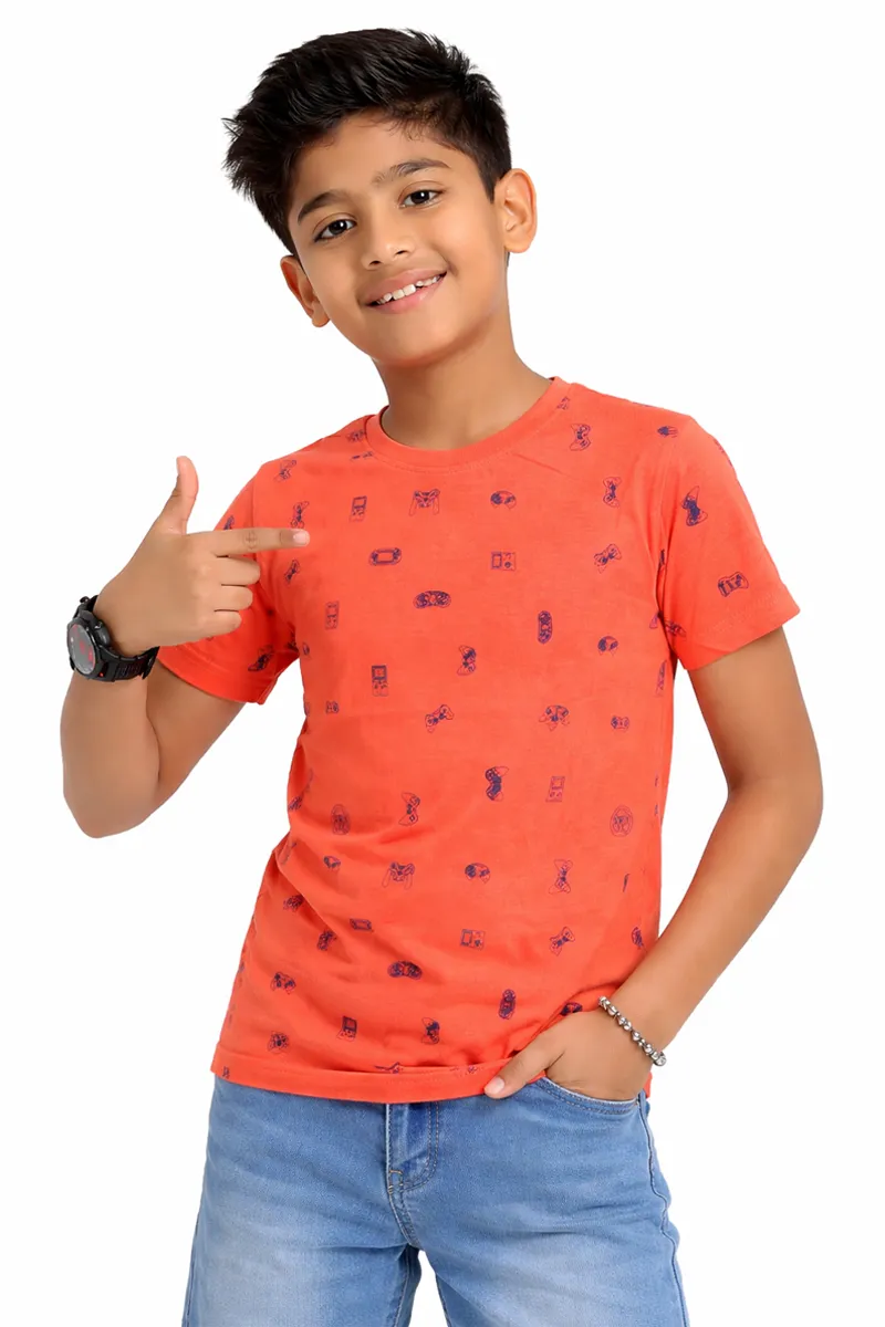 Boy's Printed Cotton T-shirt