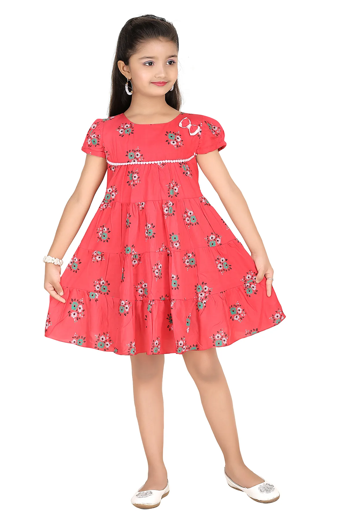 Girl's Pure Cotton Printed Frock (3-10 Yrs) 006184910YEADEEPIN