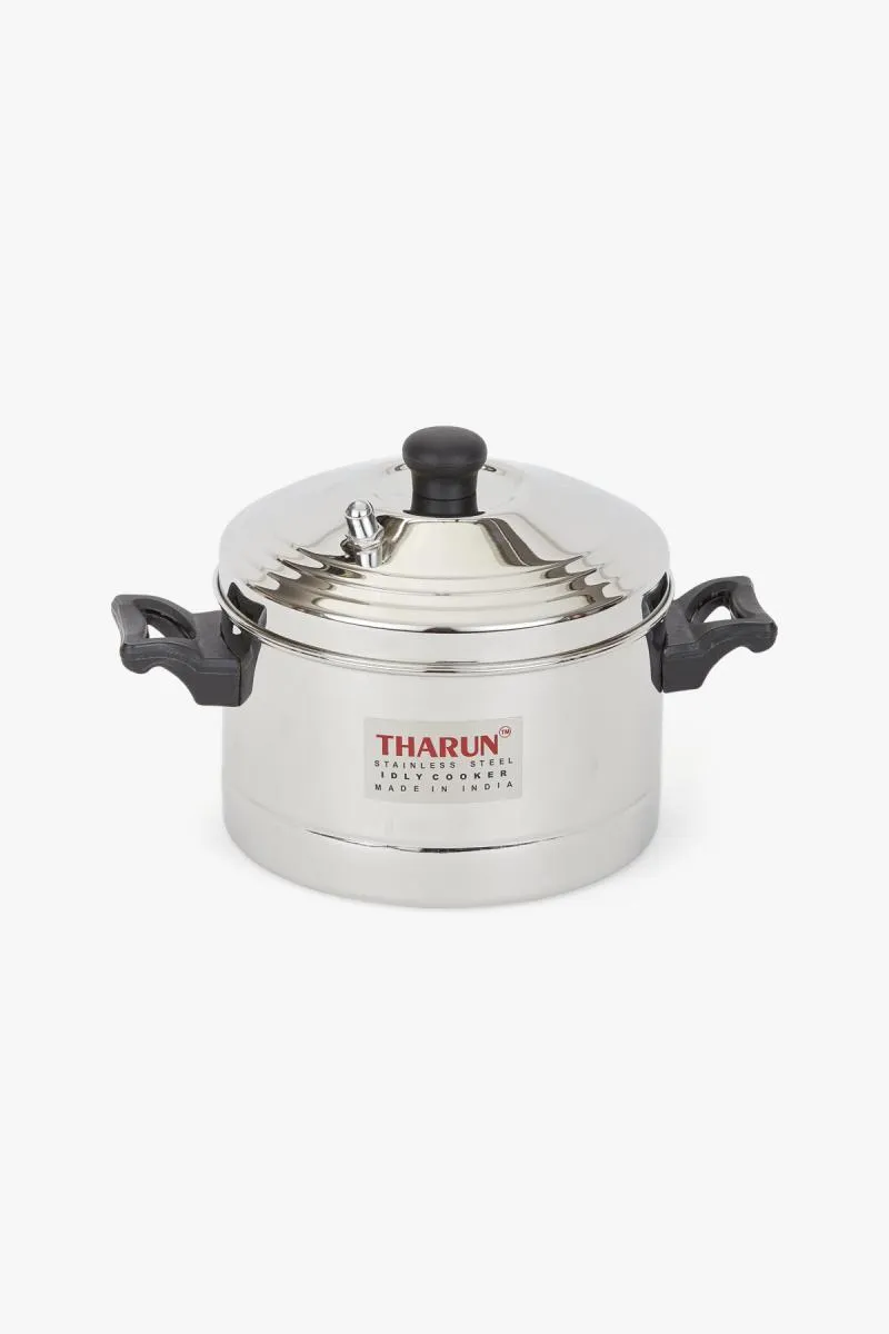 Tharun Stainless Steel Idly Cooker - 4 Plates/ 16pits