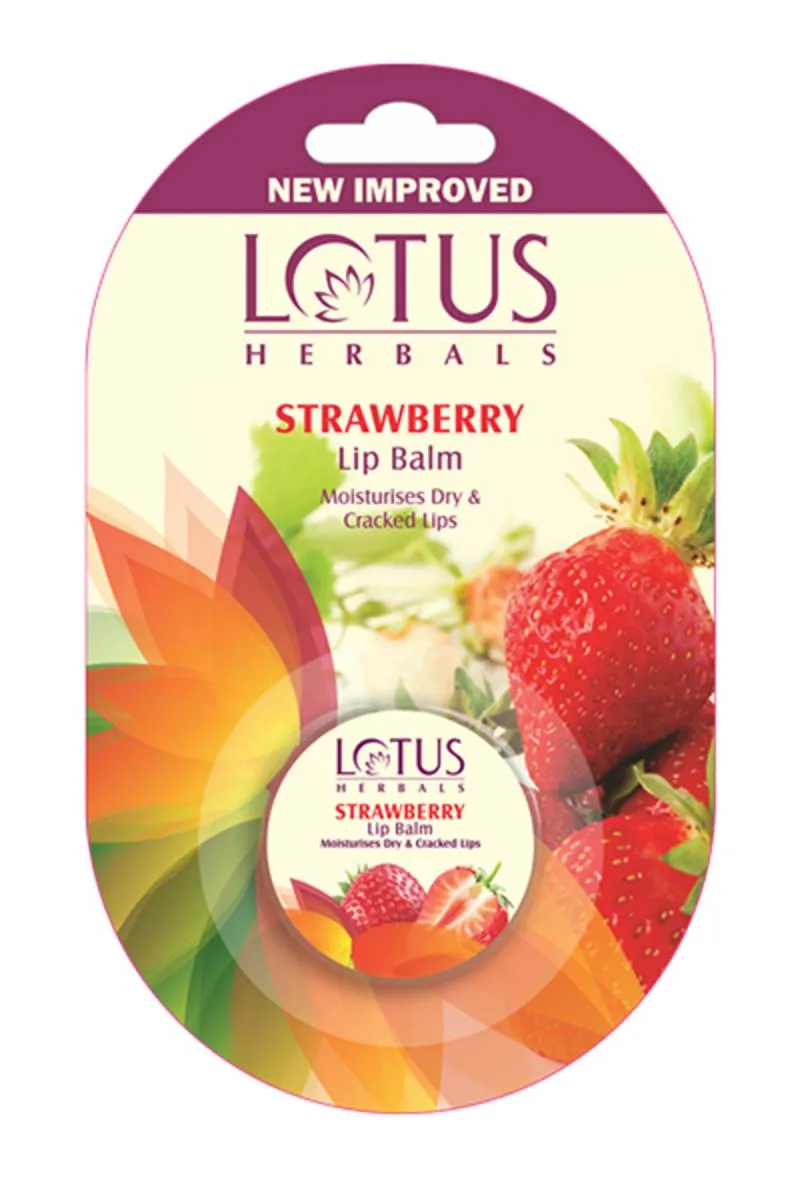 Lotus Herbals Fruity Fusion Lip Balm For Dry & Cracked Skin (Strawberry)