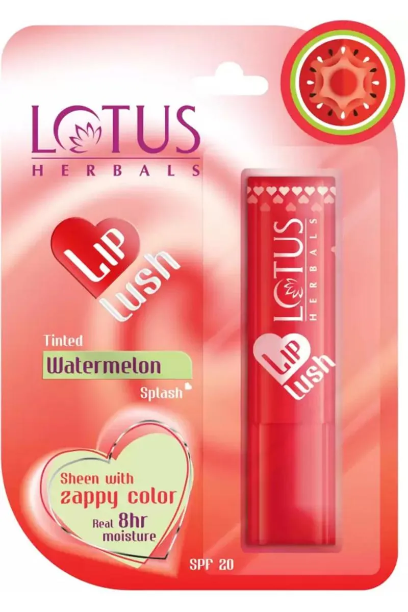 Lotus Herbals Lip Lush Tinted Lip Balm With SPF 20 (Watermelon)
