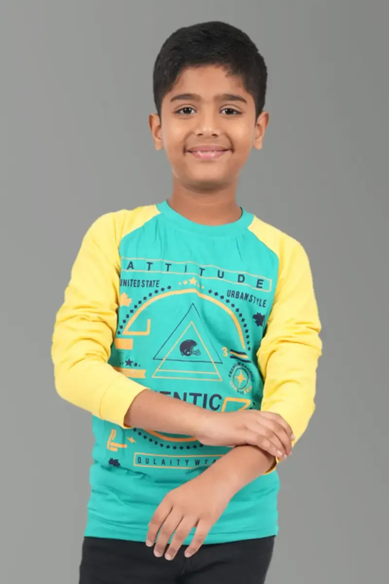 Boy's Typographic Print T-shirt  00646234YRSGRE