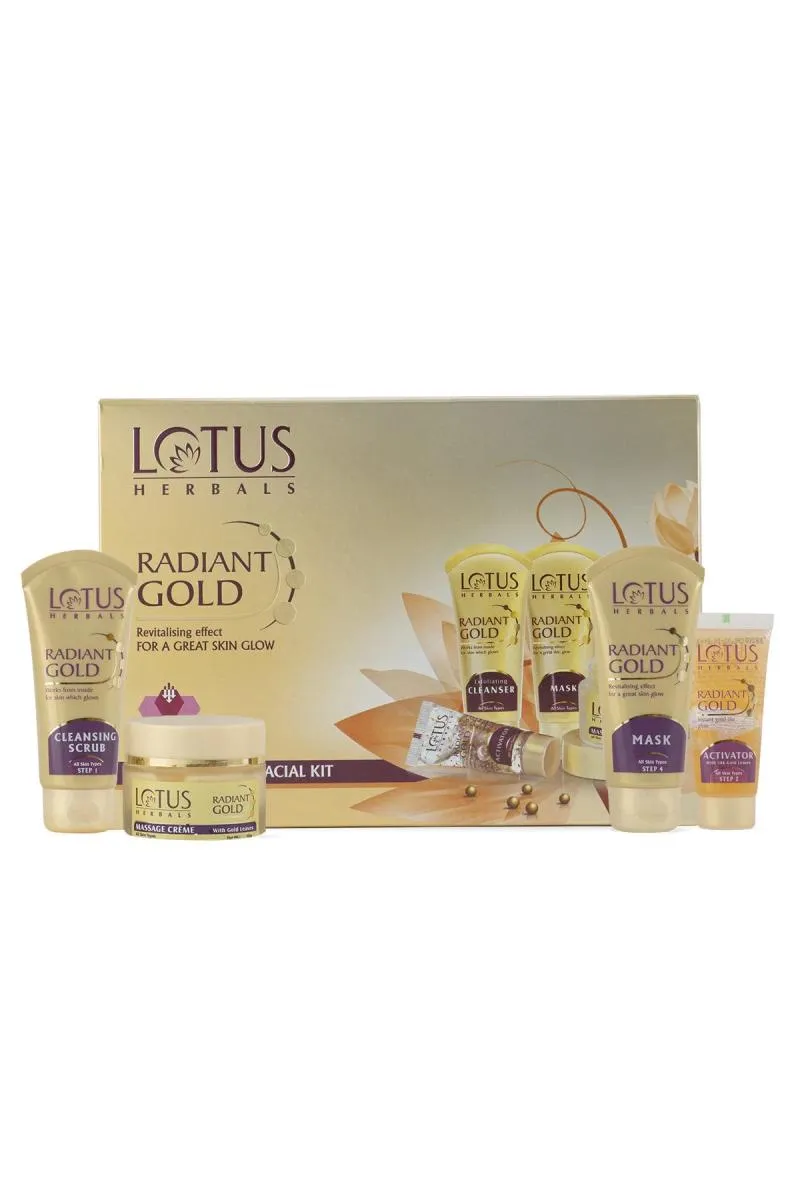 Lotus Herbals Radiant Gold Cellular Glow Facial Kit - 170gm