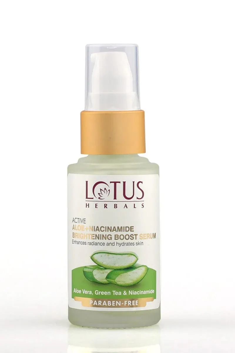 Lotus Herbals Active Aloe + Niacinamide Brightening Boost Serum - 30ml
