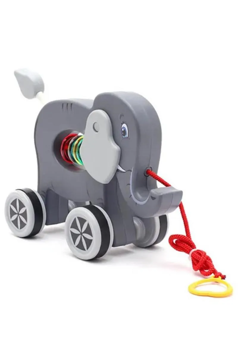 Elephant Pull Along Buddy Toy (Grey)
