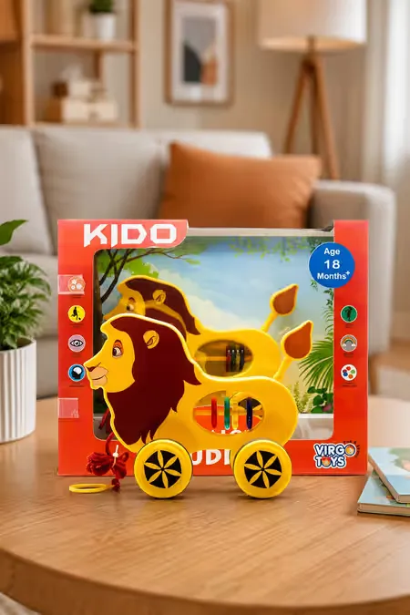 Lion Pull Along Buddy Toy (Yellow)