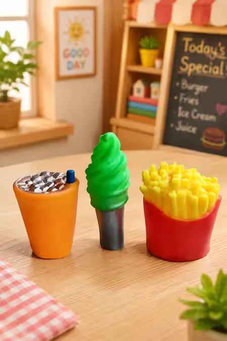 Fast Food Squeeze Toys - 3 Pc