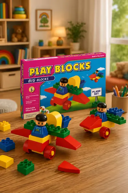 Play Blocks Plane Set