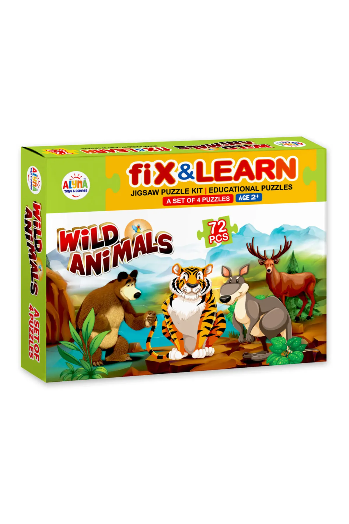 Fix & Learn Wild Animals Jigsaw Puzzle For Kids