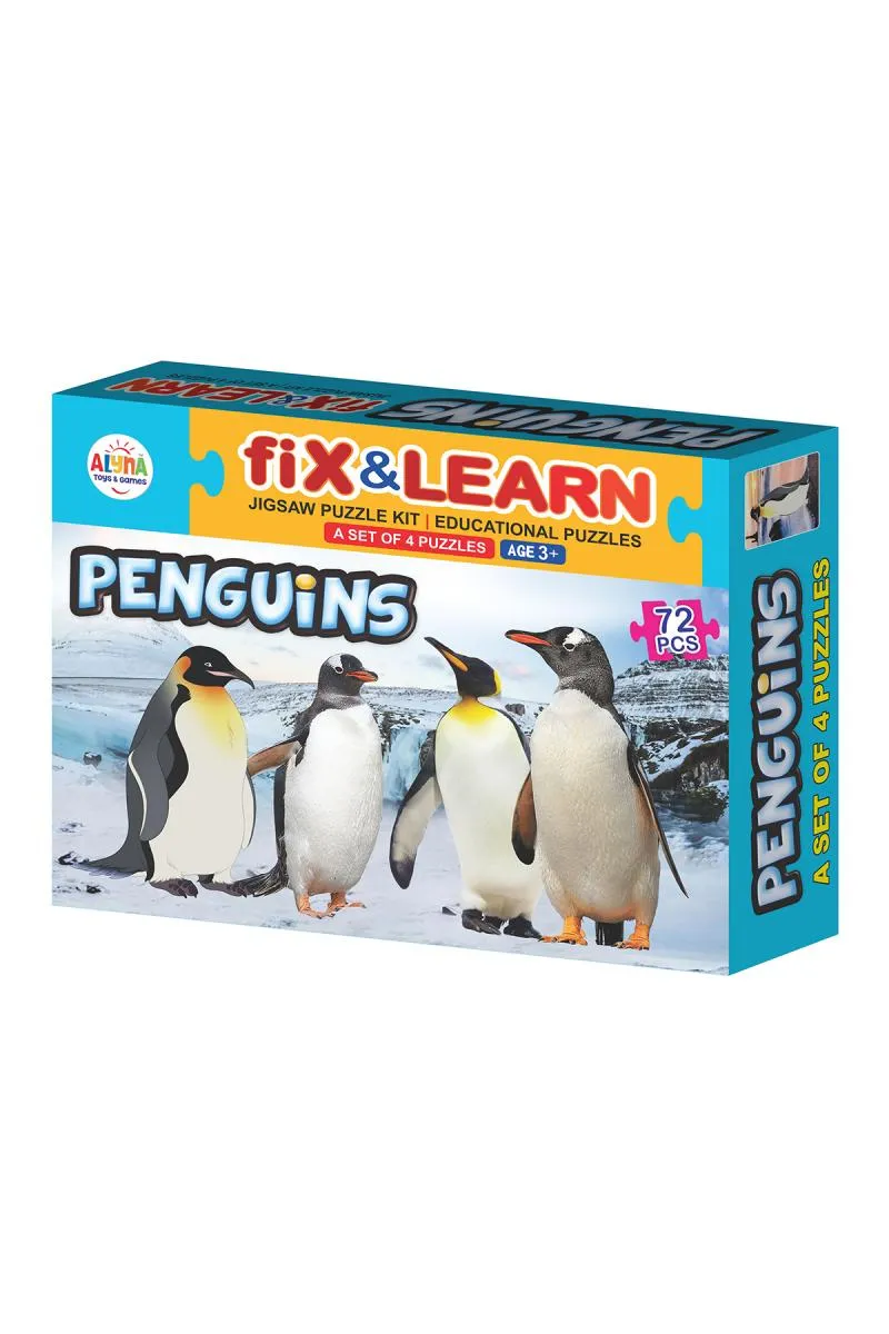 Fix N Learn Penguins Jigsaw Puzzle Kit For Kids