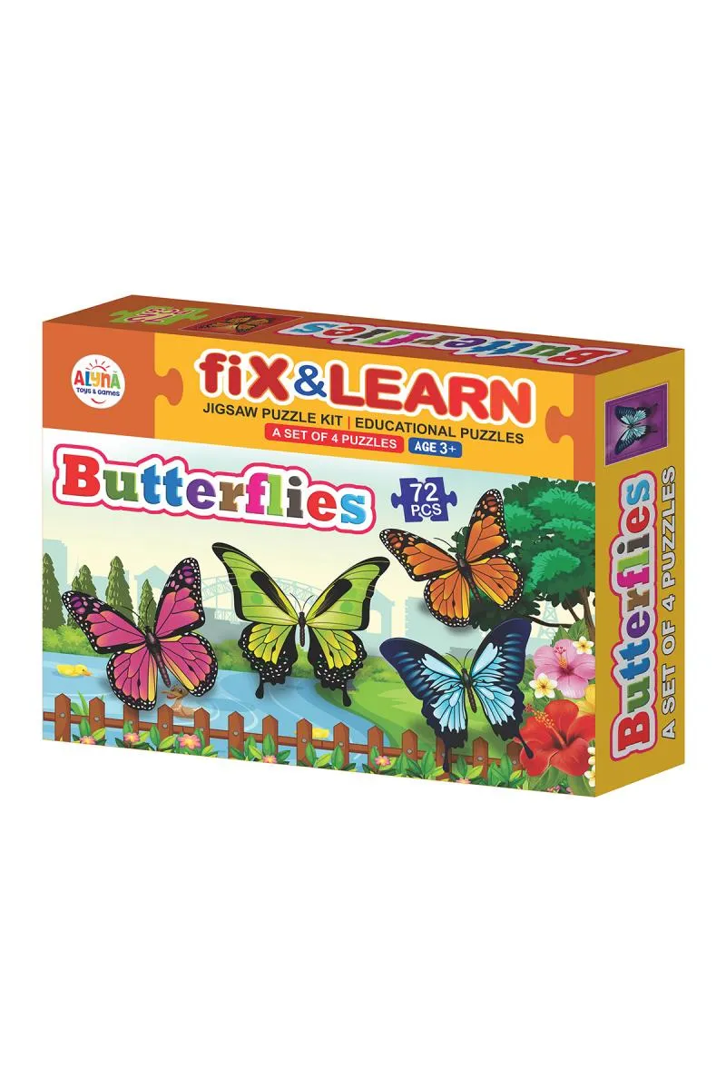 Fix N Learn Butterfly Jigsaw Puzzle Kit For Kids