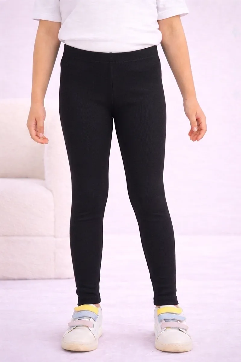 Girl's Cotton Lycra Blend Solid Leggings (2 - 16 Yrs)