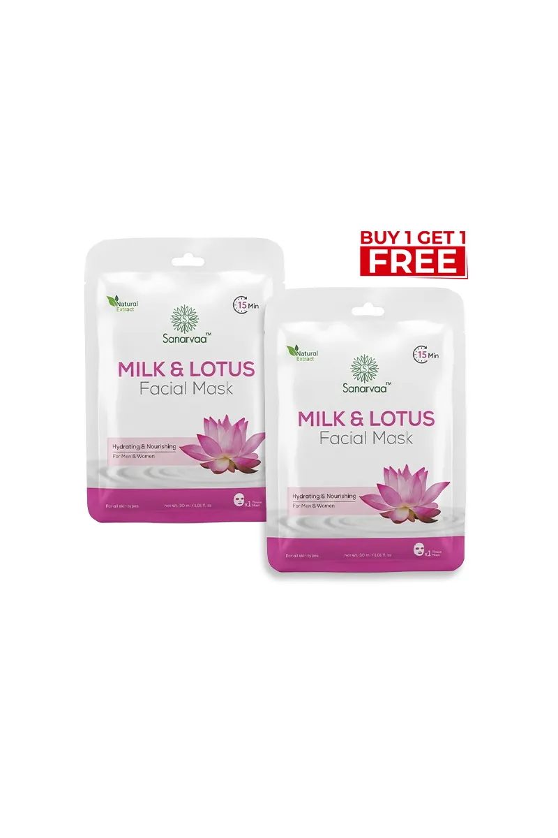 Milk & Lotus Facial Masks ,Buy 1 Get 1 Free  - Each 30ml