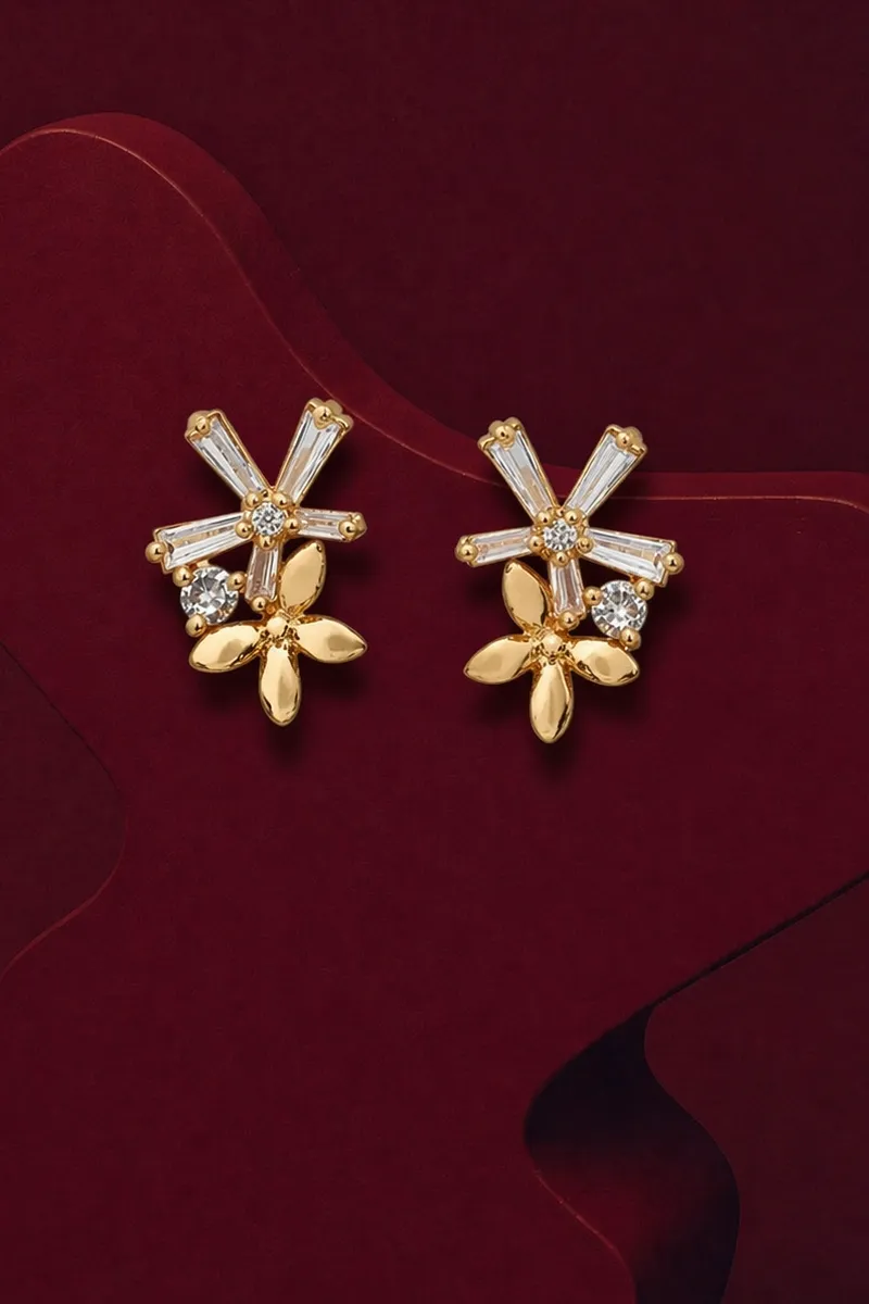 Gold Plated Stud Earring for Girls & Women