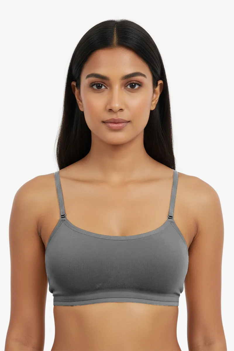 Cotton Blend Non Padded Sports Bra for Women 007231GREFRE