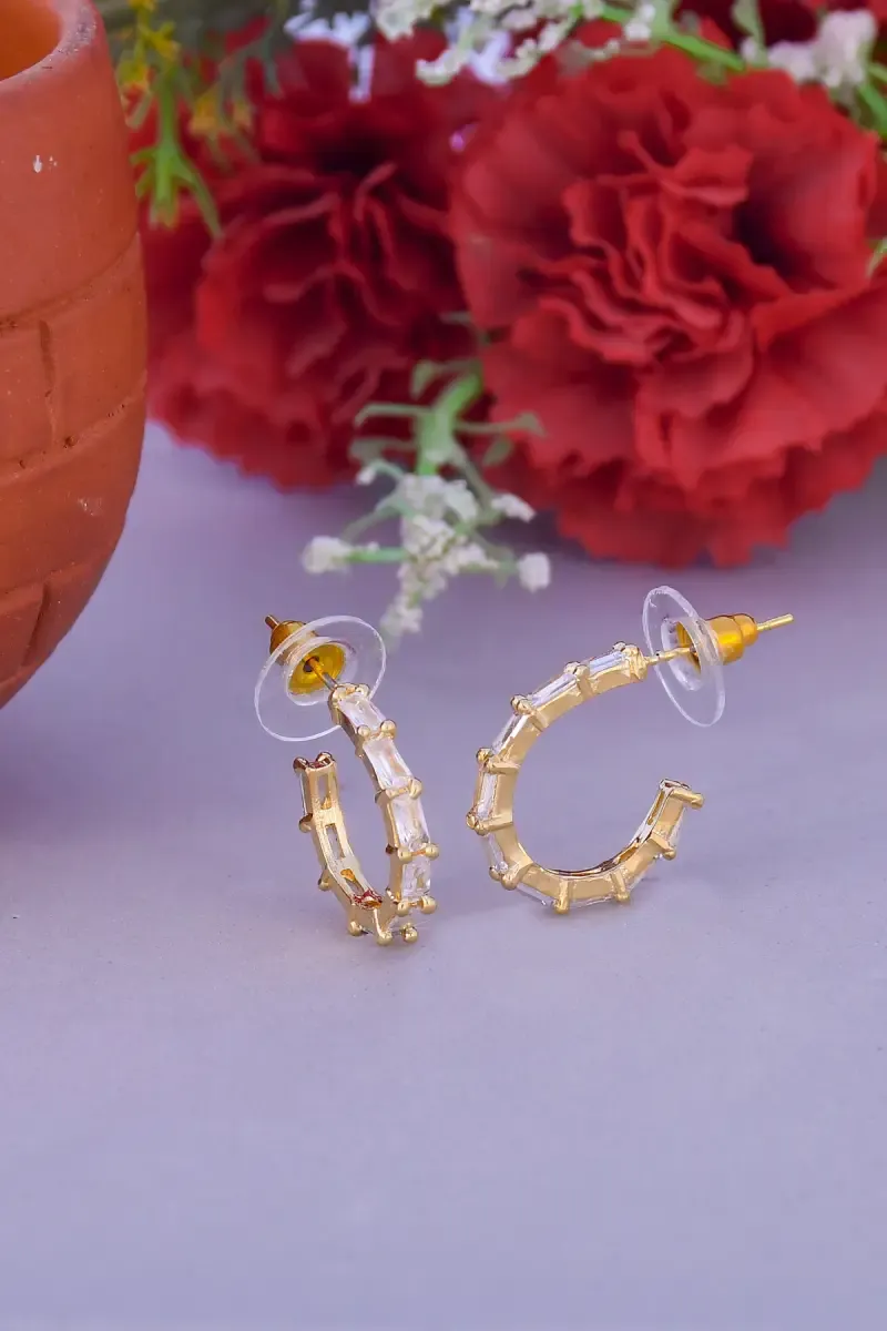 Gold Plated Mini Hoop Earrings for Women