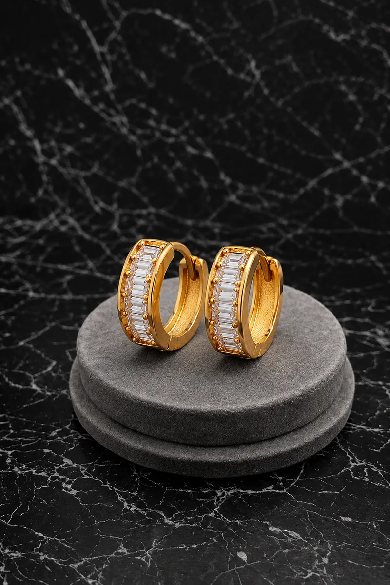 Gold Plated Hoop Earrings for Women