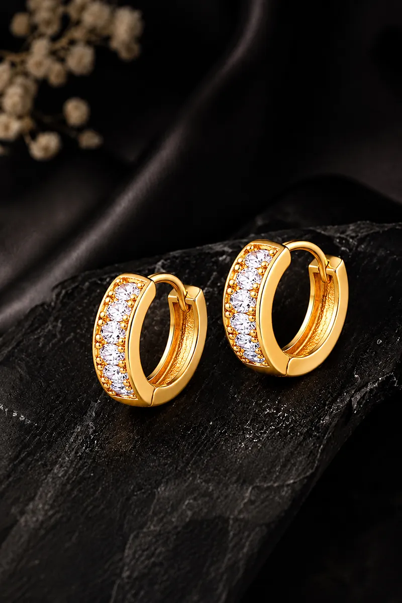 Dazzling Gold Plated Hoop Earrings for Women